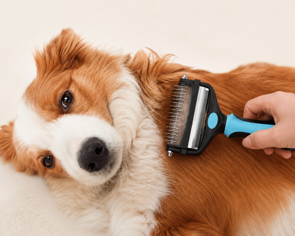 3-in-1 Pet Grooming & Deshedding Brush