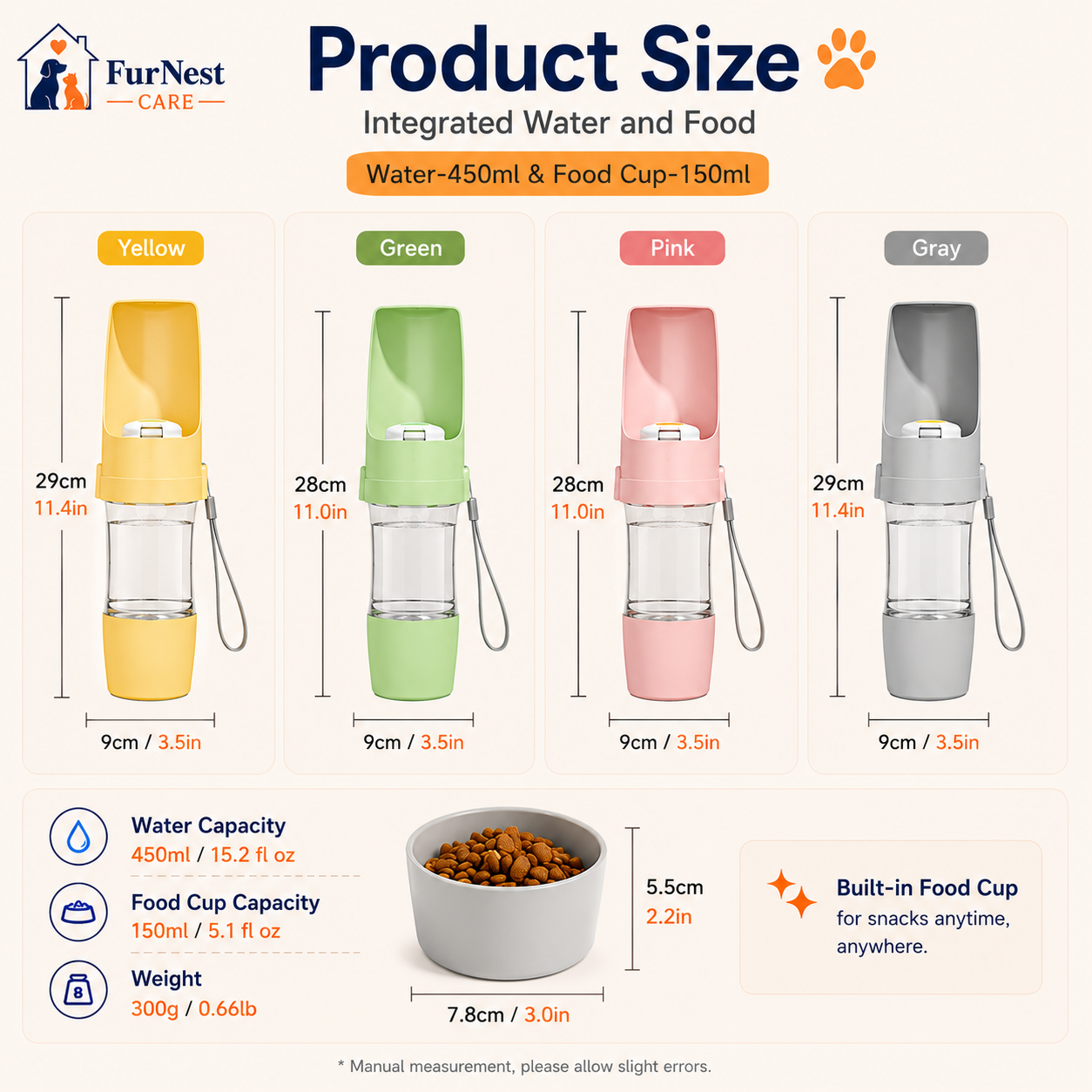 Portable Travel Water Bottle for Pets