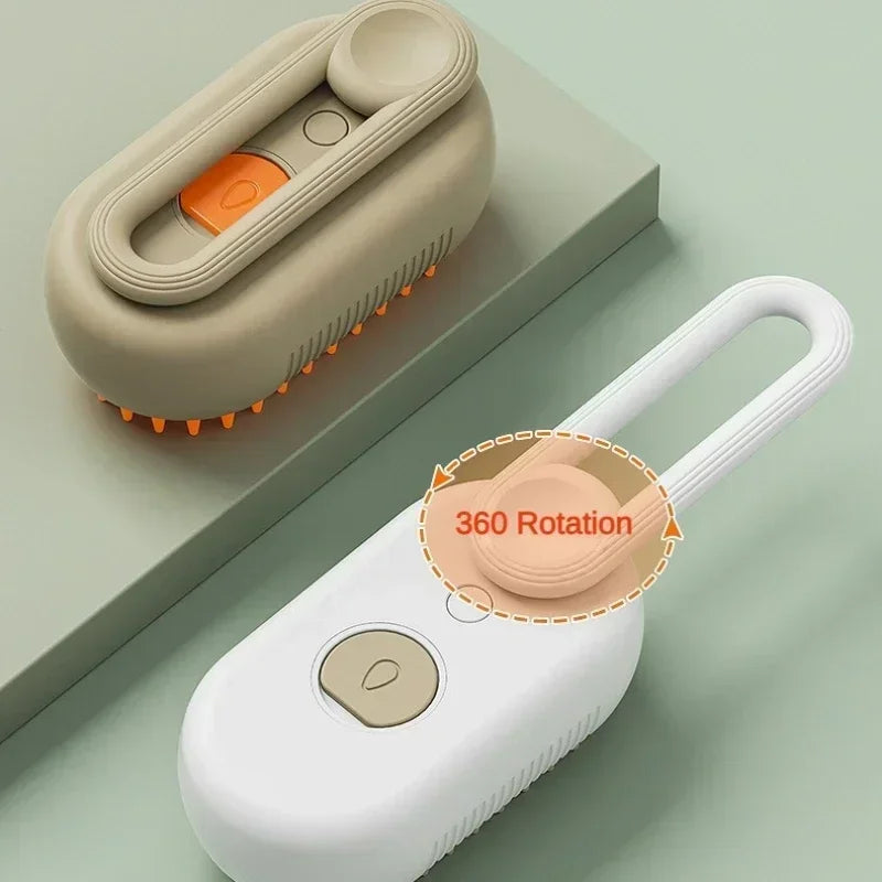 3-in-1 Steam Pet Grooming Brush - Removes Loose Hair & Massages Pets