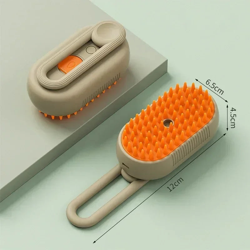 3-in-1 Steam Pet Grooming Brush - Removes Loose Hair & Massages Pets