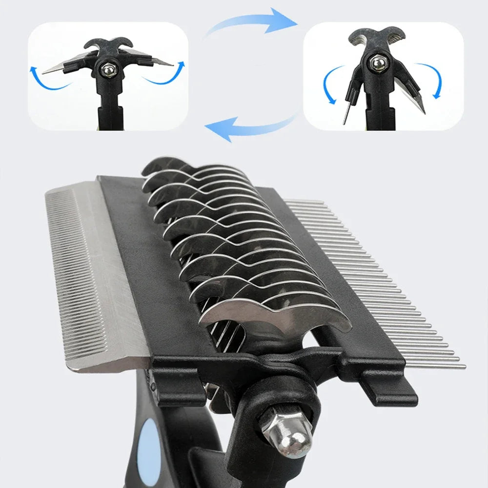 3-in-1 Pet Grooming & Deshedding Brush