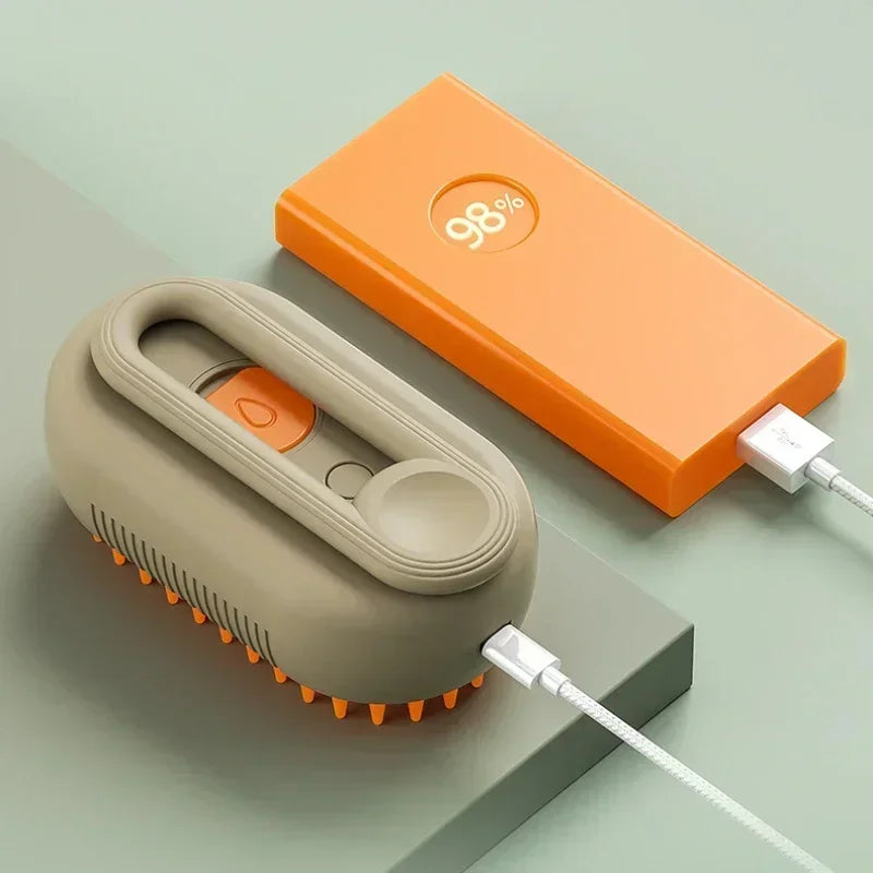 3-in-1 Steam Pet Grooming Brush - Removes Loose Hair & Massages Pets